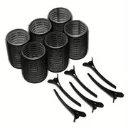 12pcs/Set Hot Rollers Set, 4.0cm Diameter, Self-Gripping, Heatless, Suitable for Long and Medium Short Hair, with Hair Clips, for Women, Dry Hair Style
