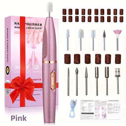 USB Electric Nail Drill, Portable Nail Machine Kit, Nail And Foot Tools with Nail Drill And Polishing Kit, Electric Nail File, Nail Kit for Home Use, Best Choice for Gifts