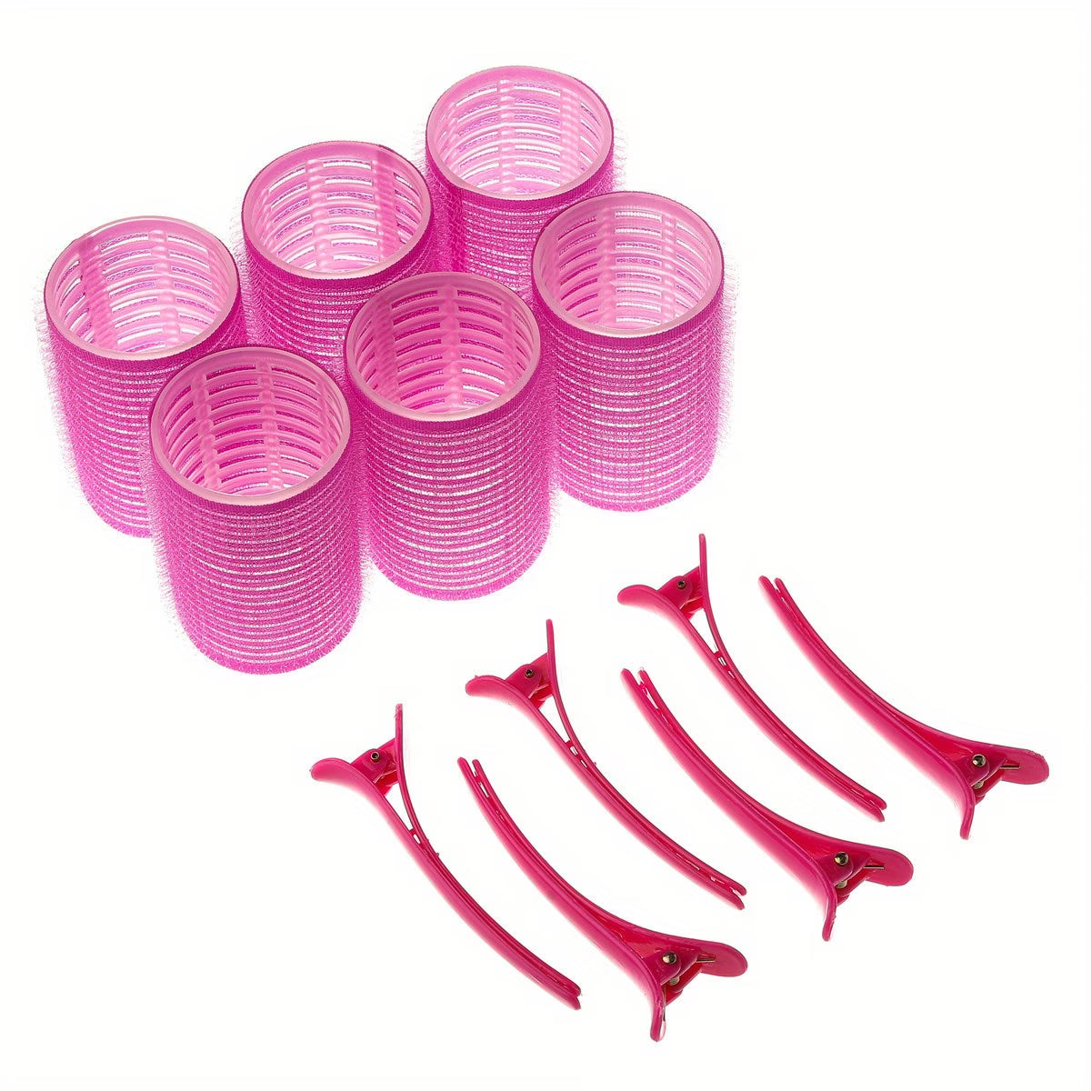 12pcs/Set Hot Rollers Set, 4.0cm Diameter, Self-Gripping, Heatless, Suitable for Long and Medium Short Hair, with Hair Clips, for Women, Dry Hair Style